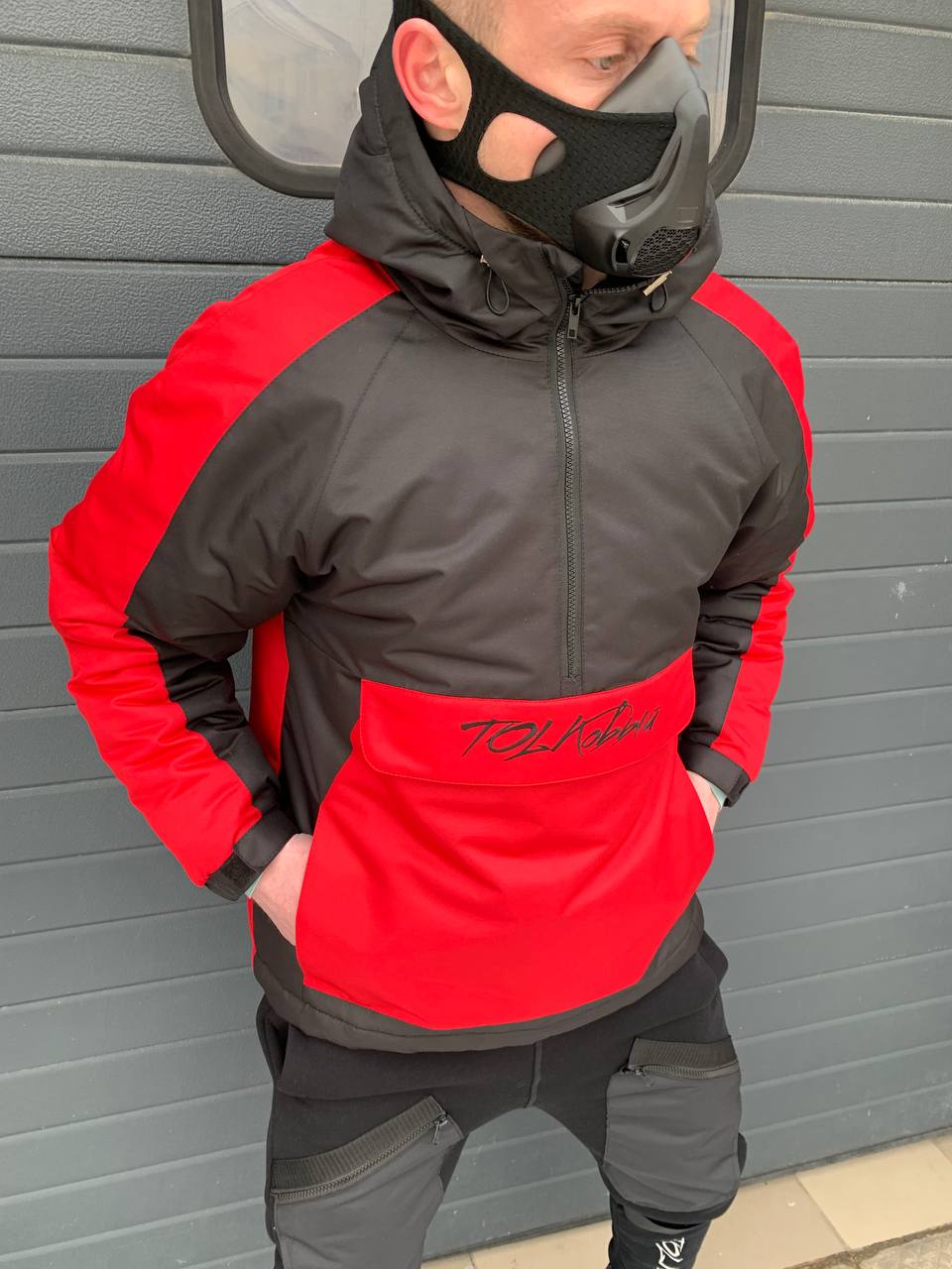 Мужской Анорак Black & Red — Tolkstyle